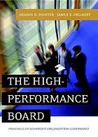 The high-performance board : principles of nonprofit organization governance