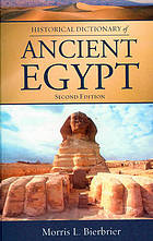 Historical dictionary of ancient Egypt