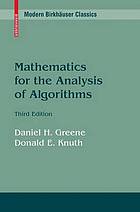 Mathematics for the analysis of algorithms