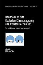 Handbook of size exclusion chromatography and related techniques