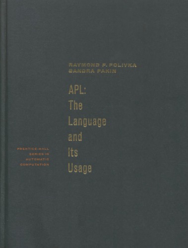 A. P. L. (Prentice-Hall series in automatic computation)