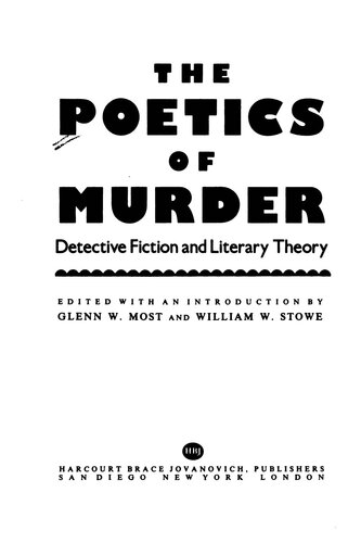 The Poetics of Murder