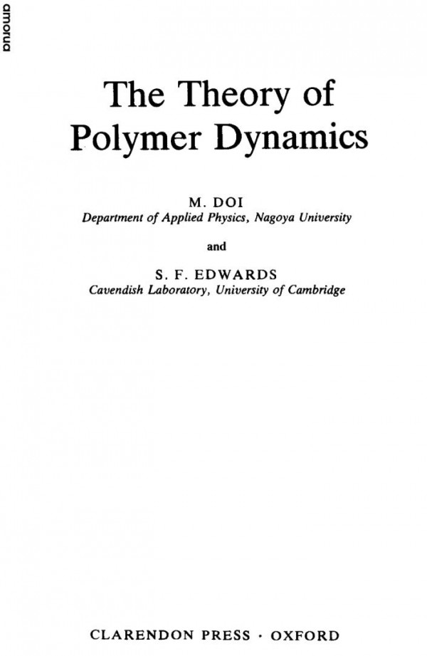 The Theory of Polymer Dynamics