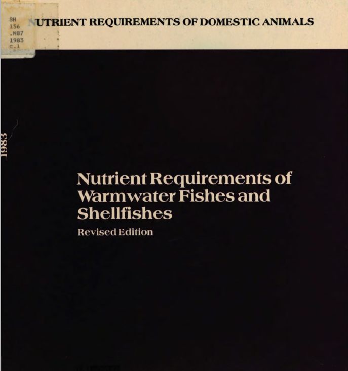 Nutrient Requirements of Warmwater Fishes and Shellfishes