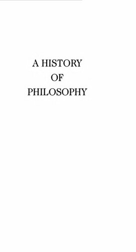A History of Philosophy, Vol. 1