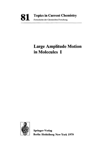 Large amplitude motion in molecules I