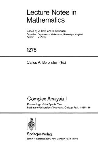 Complex Analysis