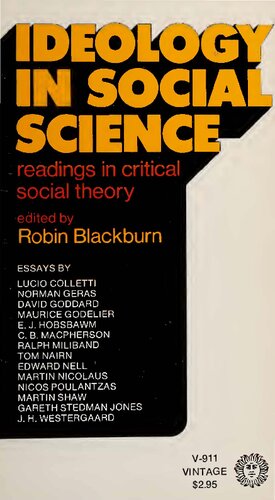 Ideology In Social Science; Readings In Critical Social Theory