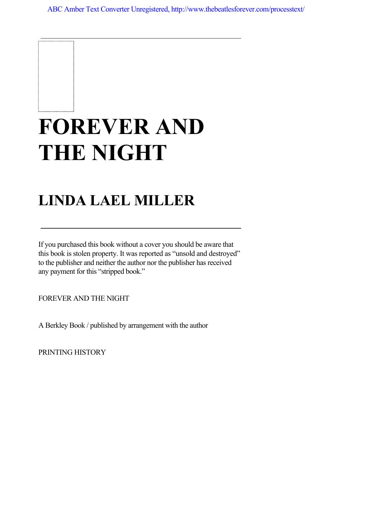 Forever and the Night