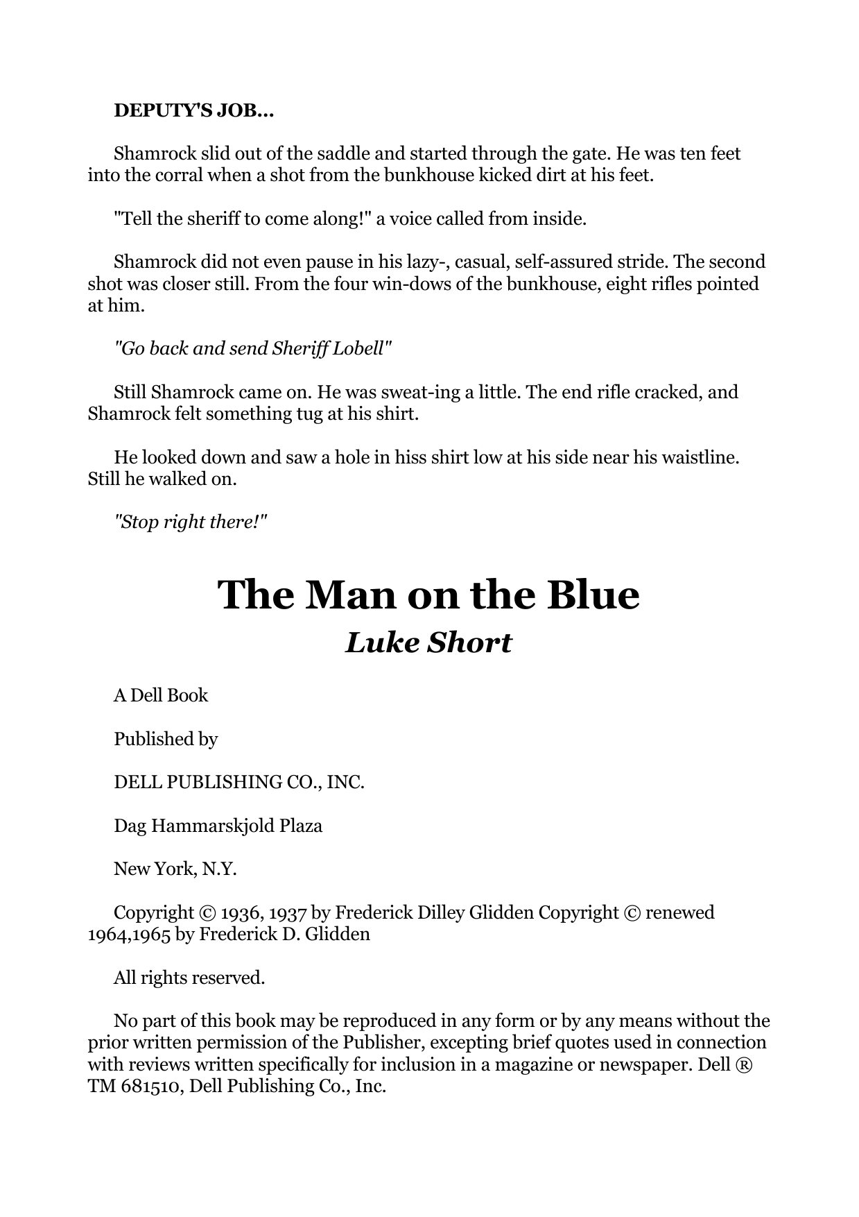 The Man on the Blue
