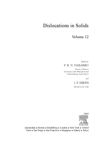 Dislocations in Solids, 12