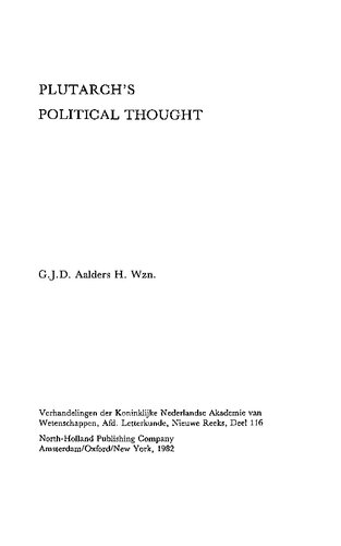 Plutarch's Political Thought