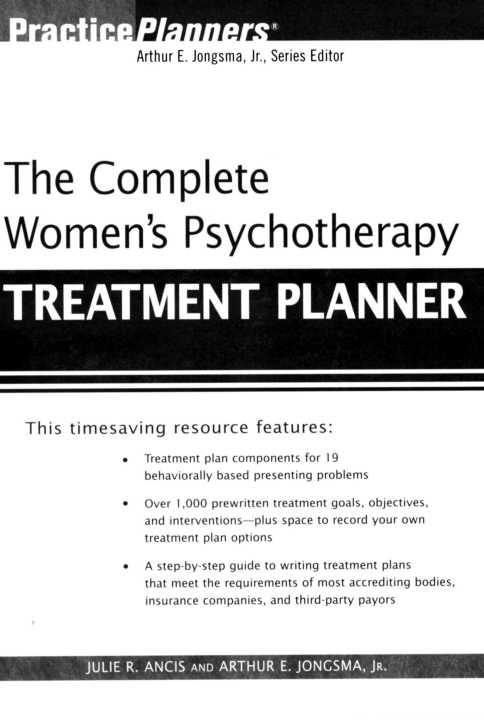 The Complete Women's Psychotherapy Treatment Planner