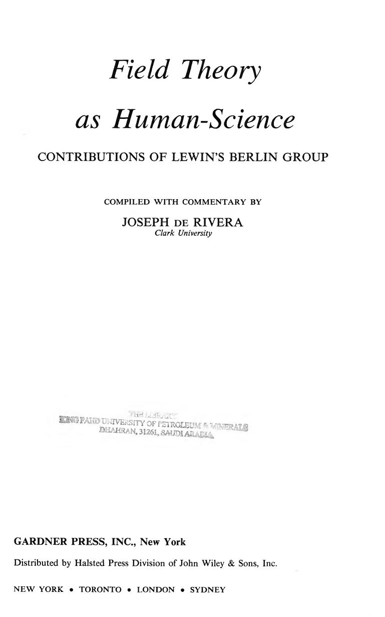 Field Theory as Human-Science