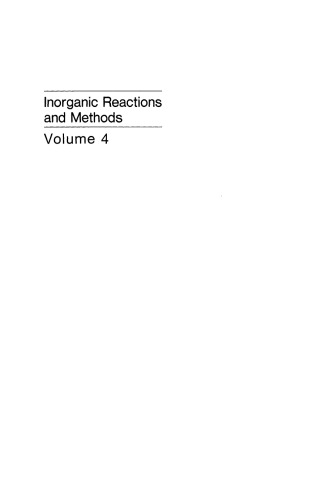Inorganic Reactions and Methods, the Formation of Bonds to Halogens (Part 2)