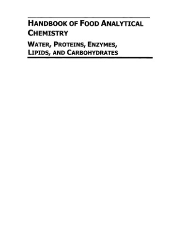 Handbook of Food Analytical Chemistry