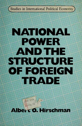 National Power And The Structure Of Foreign Trade