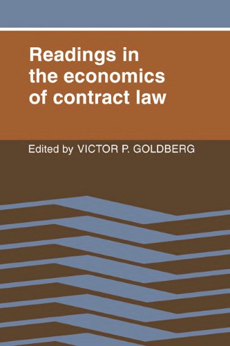 Readings in the Economics of Contract Law