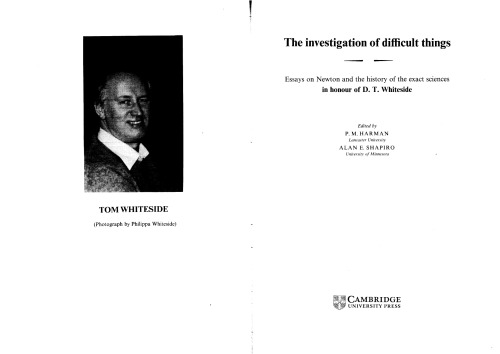 The Investigation of Difficult Things