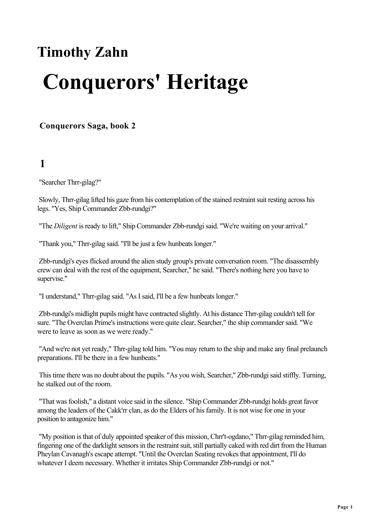 Conquerors' Heritage