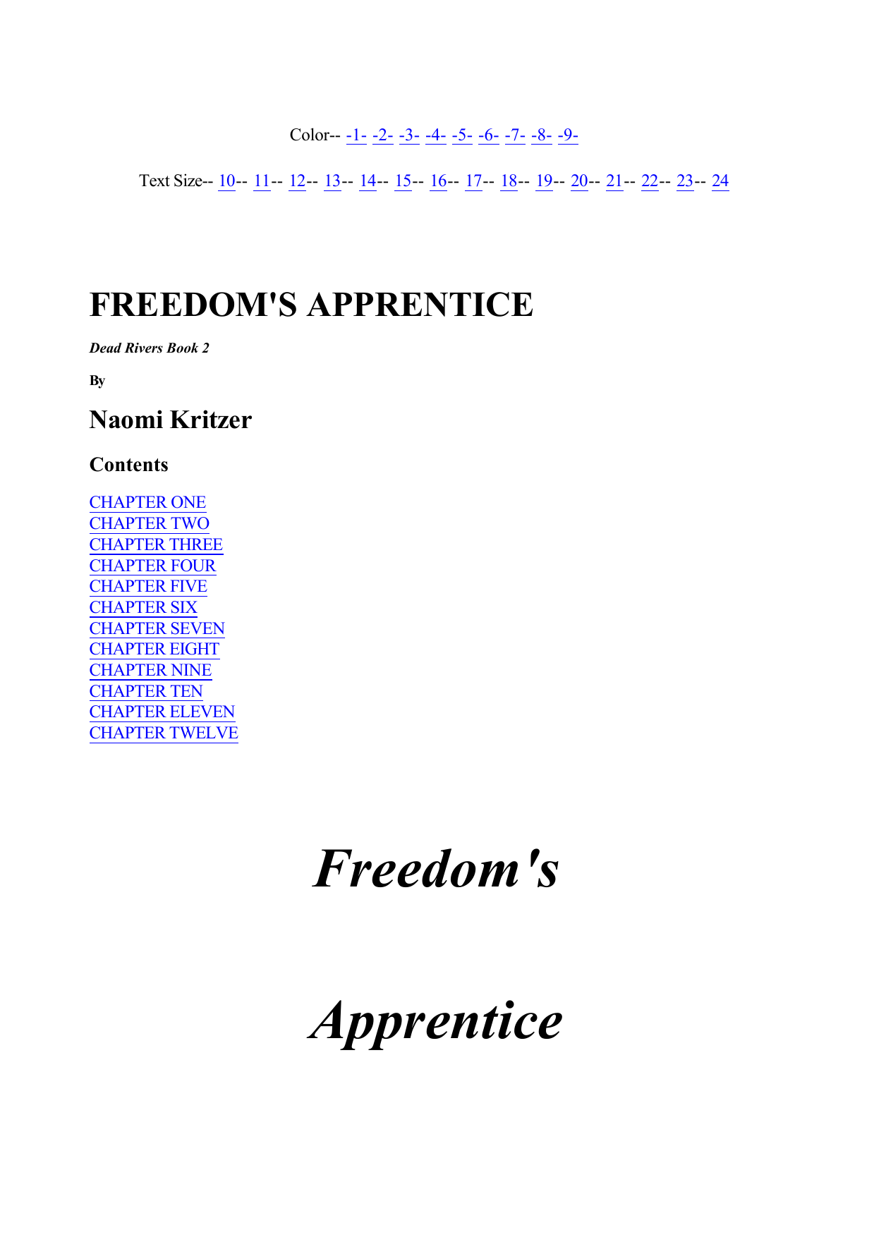 Freedom's Apprentice