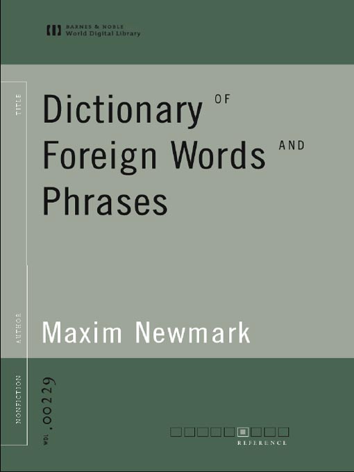 Dictionary of Foreign Words and Phrases (World Digital Library Edition)
