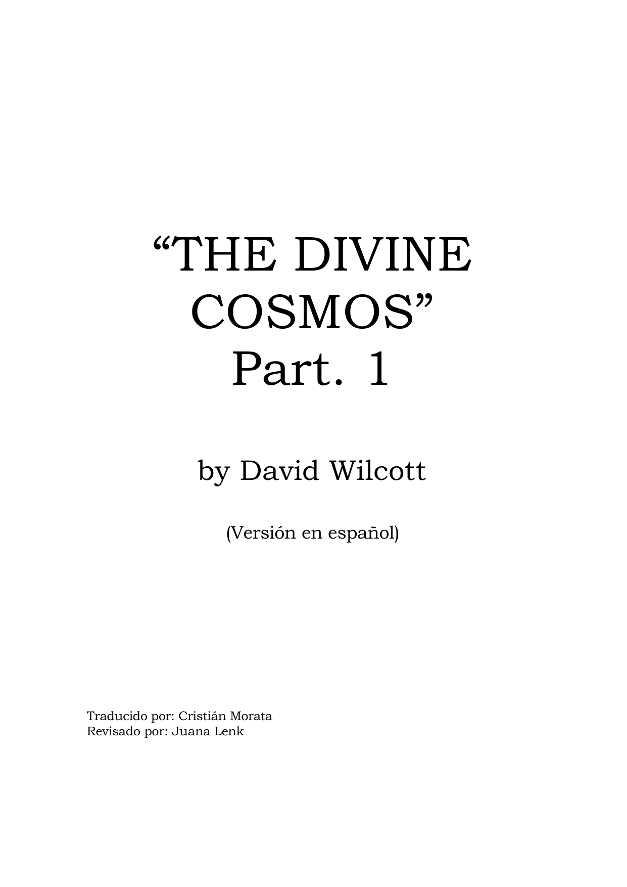 The Living Cosmos - The Vital Vastness - Volume Two