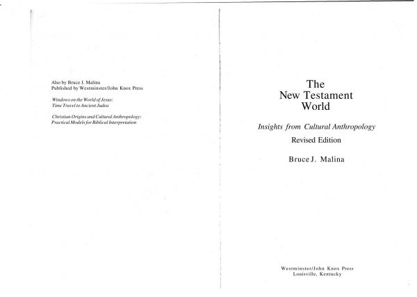 The New Testament World