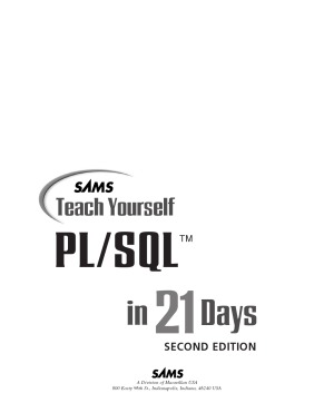 Sams Teach Yourself PL/SQL in 21 Days