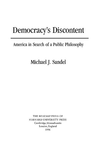 Democracy's Discontent