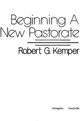 Beginning a New Pastorate