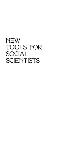 New Tools for Social Scientsts