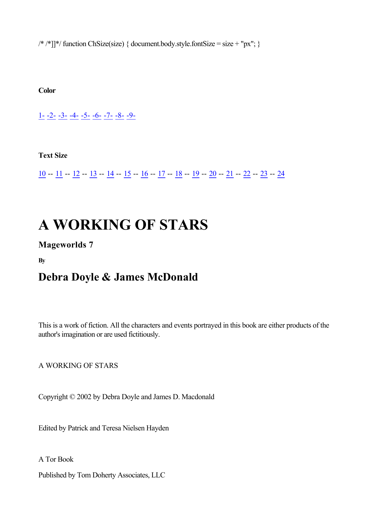 A Working of Stars