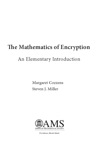 The Mathematics of Encryption