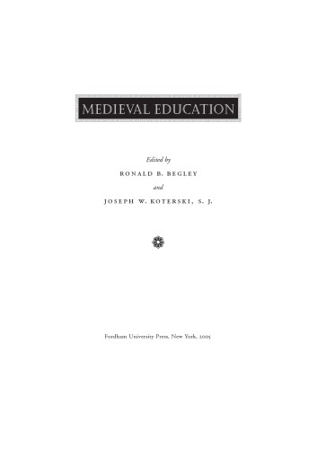 Medieval Education