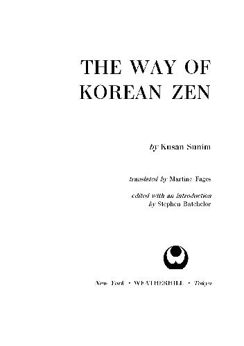 Way of Korean Zen