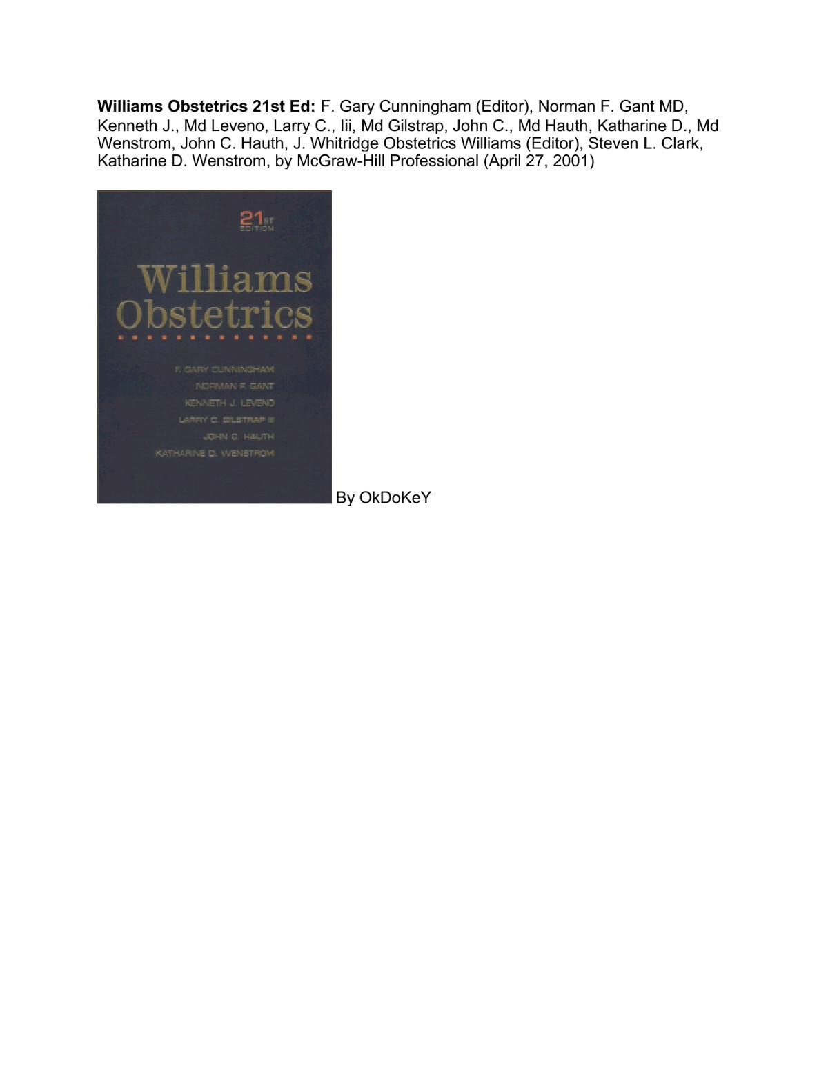 Williams Obstetrics