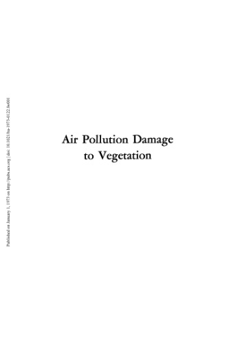 Air Pollution Damage to Vegetables.