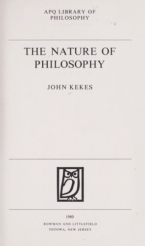 The Nature Of Philosophy