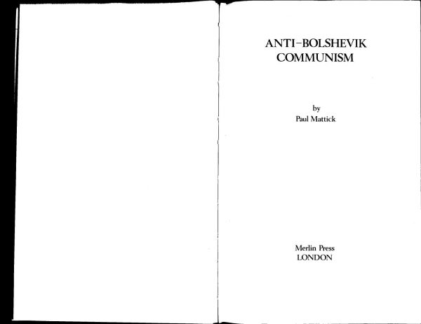 Anti Bolshevik Communism