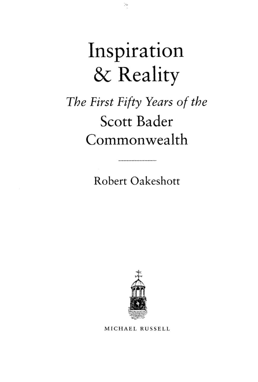 Inspiration & Reality : the first fifty years of the Scott Bader Commonwealth