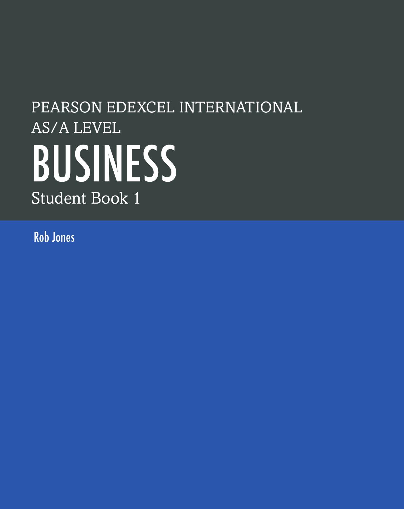 Edexcel International AS Level Business Student Book (Edexcel International A Level)