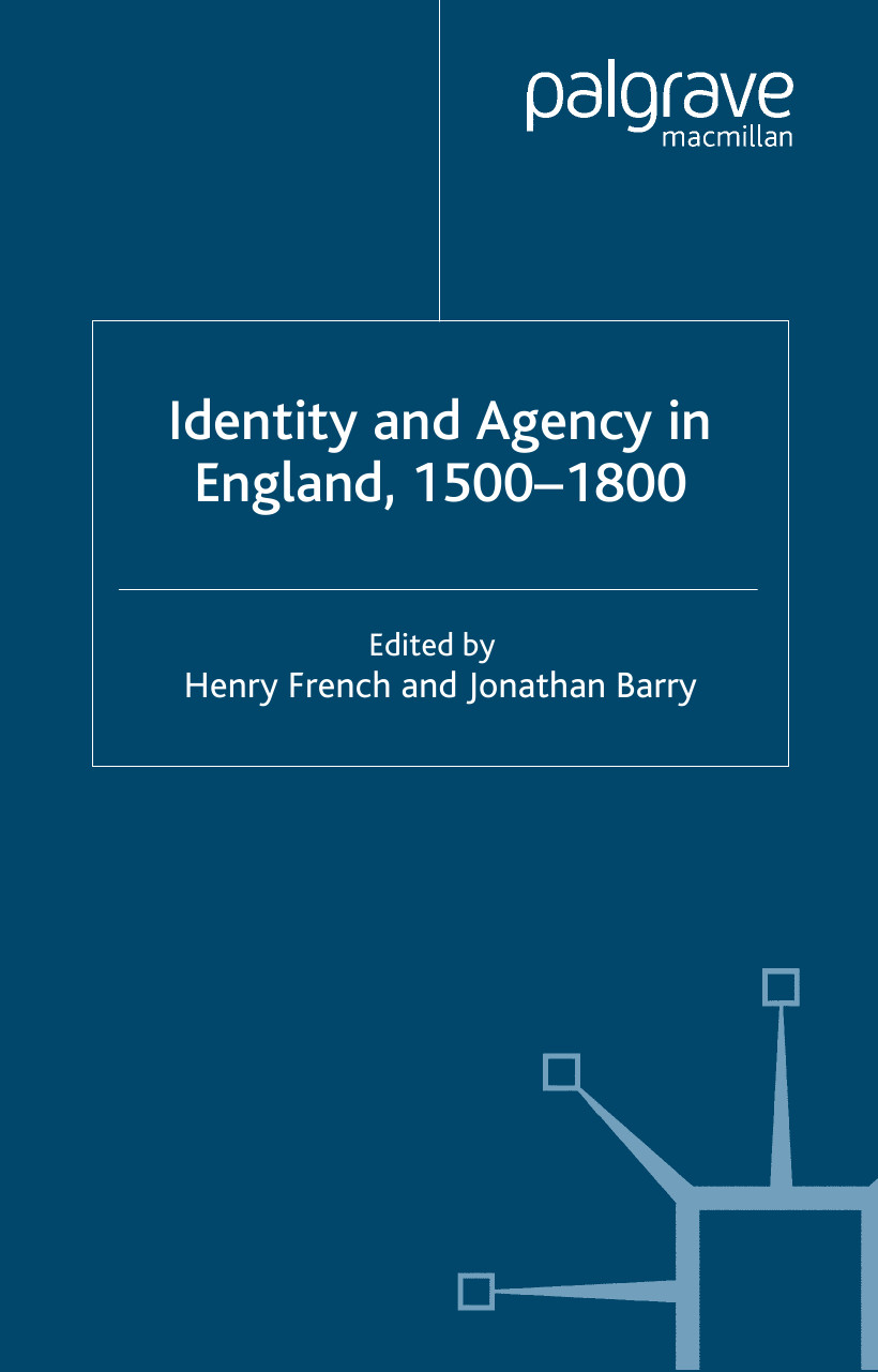 Identity and Agency in English Society, 1500-1800