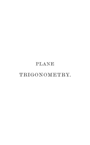 Plane trigonometry