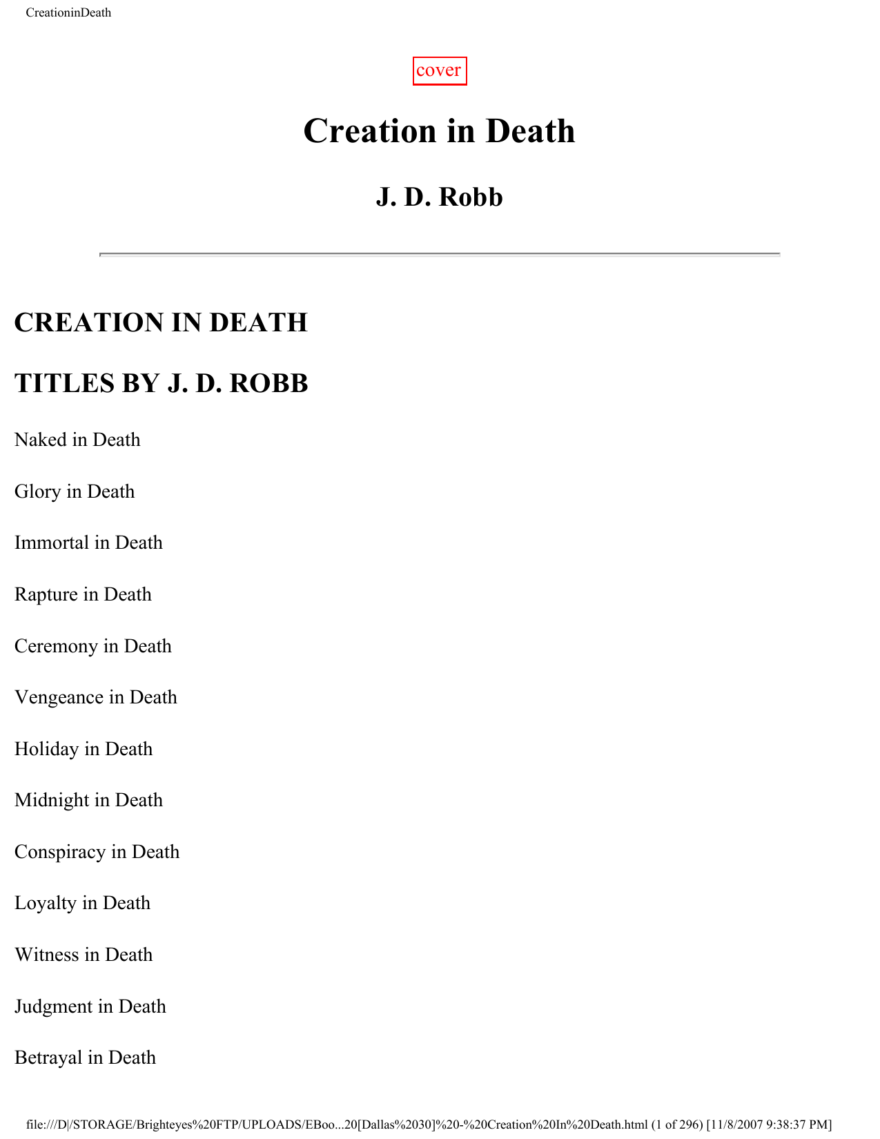 Creation in Death