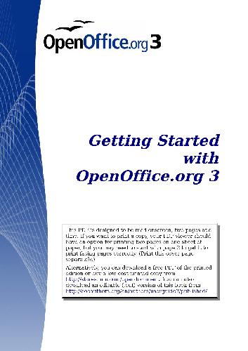 Getting Started with Open Office .Org 3.0