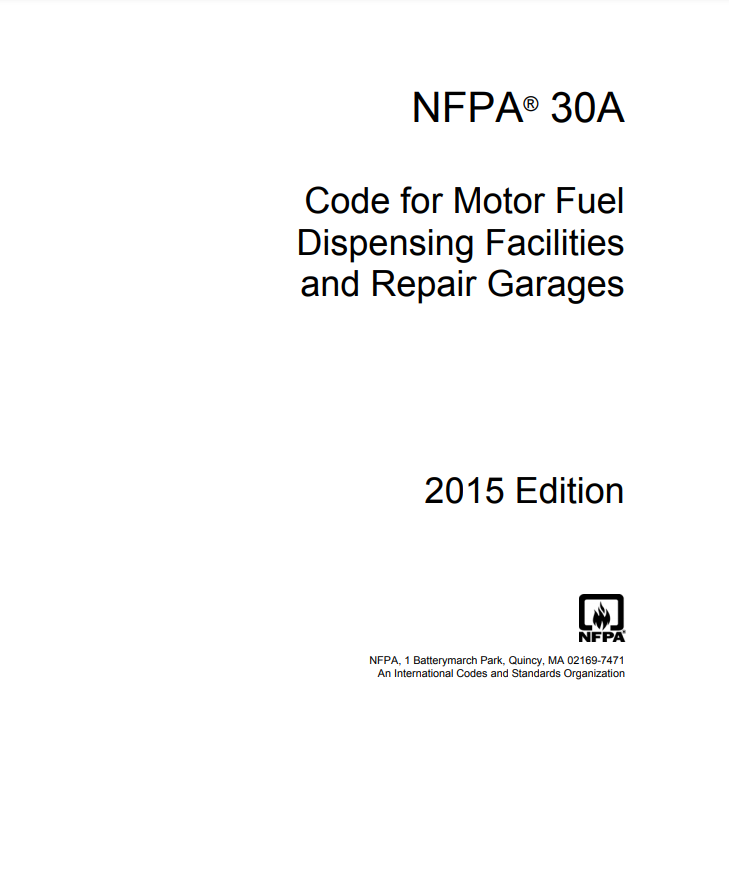 Code for motor fuel dispensing facilities and repair garages