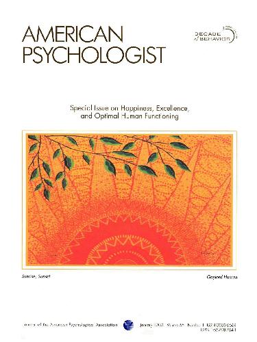 Special issue on happiness, excellence, and optimal human functioning