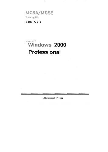 Windows 2000 Core Requirements, Exam 70-210