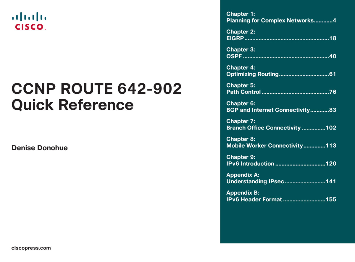 CCNP Route 642-902 Quick Reference